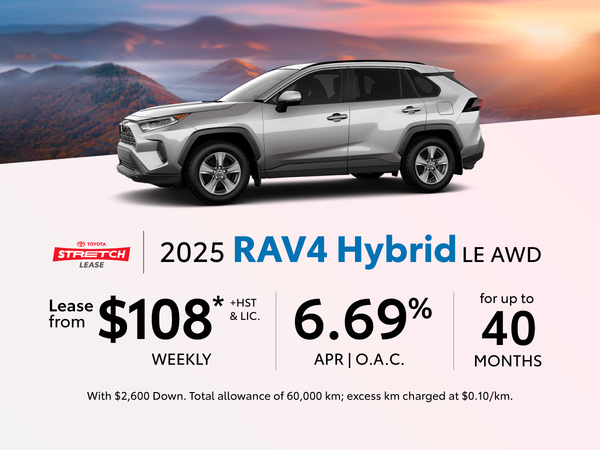 2025 Toyota RAV4 Hybrid Lease Offer