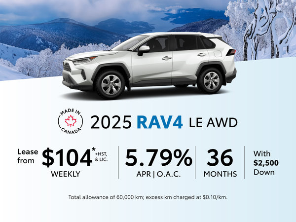 2025 Toyota RAV4 Lease and Finance Offers