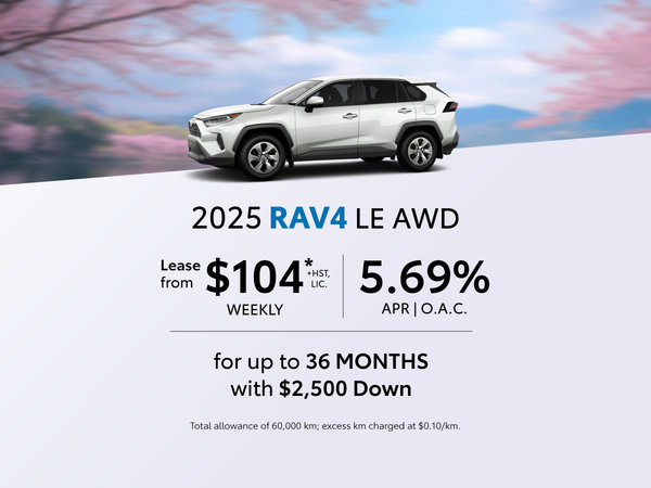 2025 Toyota RAV4 Lease and Finance Offers