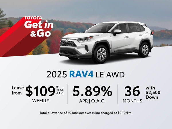 2025 Toyota RAV4 Lease and Finance Offers