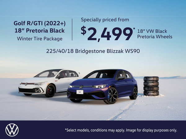 VW Golf R/GTI (2022+) Pretoria Black Winter Tire Packages