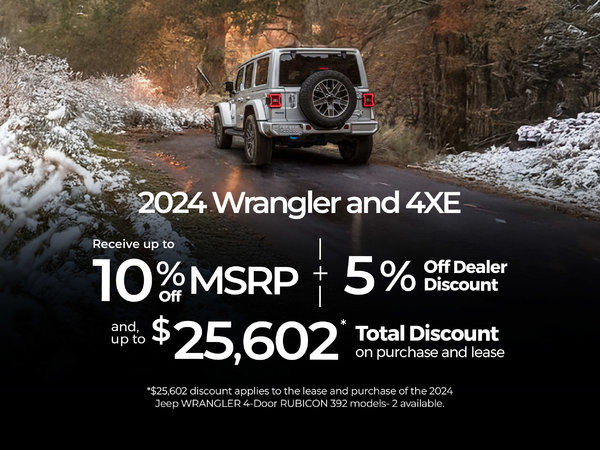 2024 Jeep Wrangler & 4XE Offers