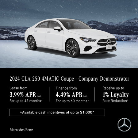 2024 CLA 250 4MATIC Coupe - Lease and Finance Offers (Company Demonstrator)