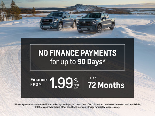 GM Truck - No Finance Payments For Up to 90 Days