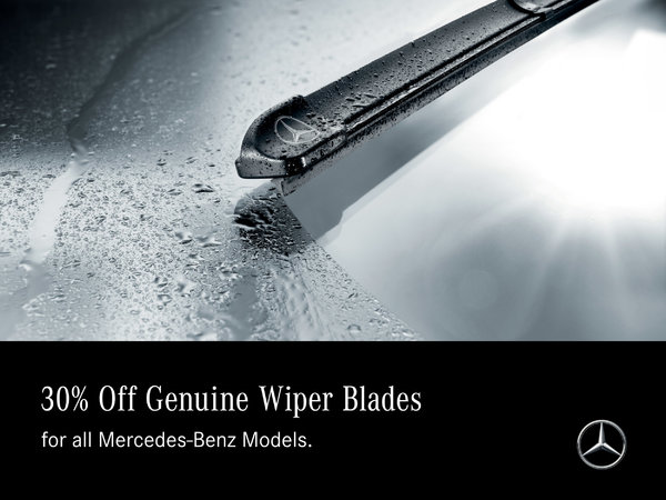 30% Off Mercedes-Benz Genuine Wiper Blades