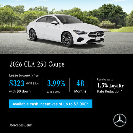 2026 CLA 250 4MATIC Coupe - Lease and Finance Offers
