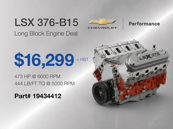Chevrolet Performance LSX 376 Long Block Engine Deal