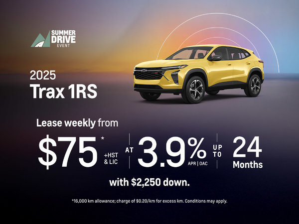 Summer Drive event - 2025 TRAX 1RS Lease Offer
