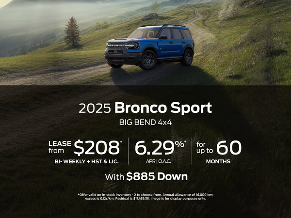Special Offer 2025 Bronco Sport Big Bend