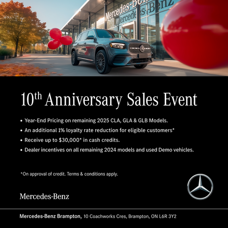 RSVP: Mercedes-Benz Brampton 10th Anniversary Sales Event