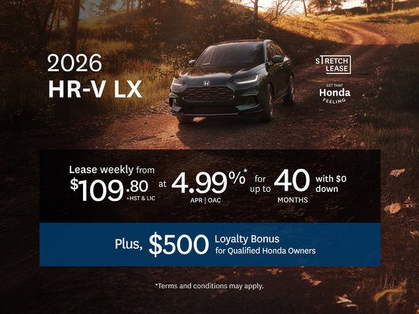 2026 Honda HR-V Lease Offer