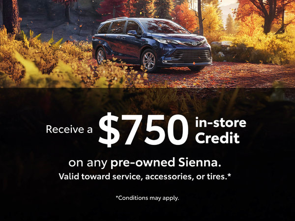 Pre-Owned Toyota Sienna Special Offer