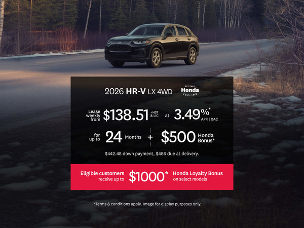 HR-V Lease Offer at Orangeville