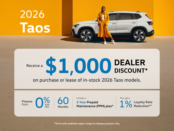 2026 Volkswagen Taos Lease and Finance Offers