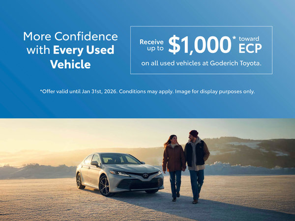 Up to $1,000 Toward ECP on Used Vehicles