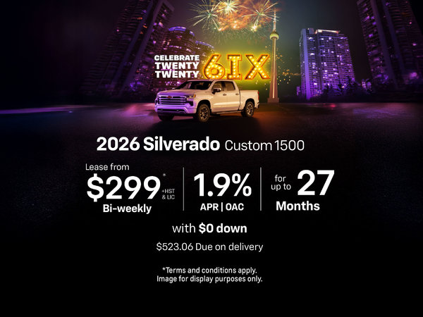 2026 Silverado Custom 1500 Lease Offer at Humberview