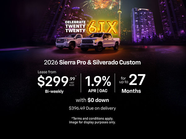 2026 Sierra/Silverado Lease Offer at Applewood