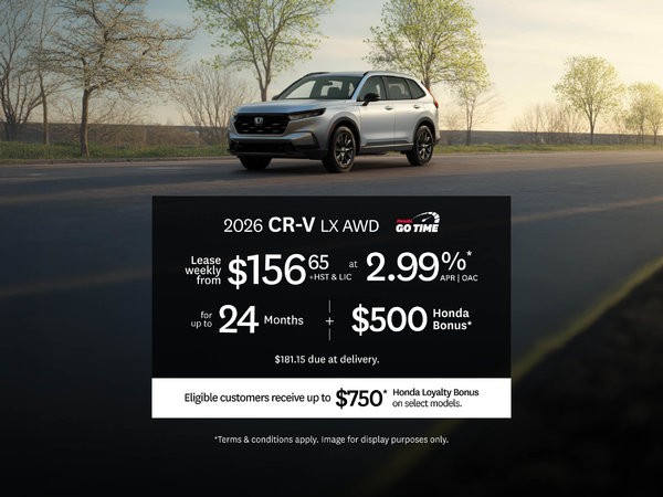 CR-V Lease Offer at Goderich Honda