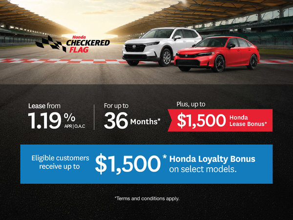 Honda Checkered Flag - Lease Offer