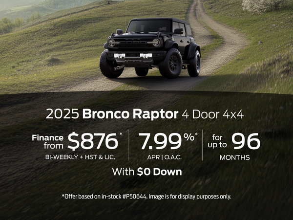 Special Offer 2025 Ford Bronco Raptor
