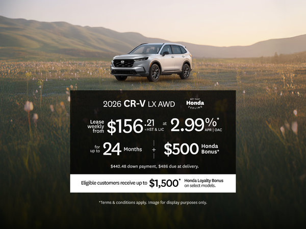 CR-V Lease Offer at Orangeville Honda