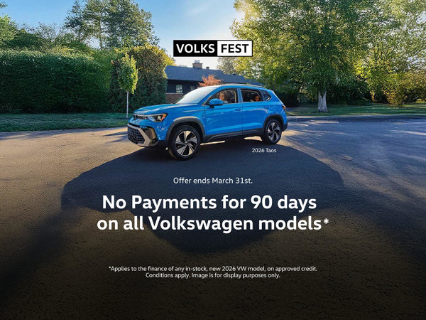 VW Lineup - No Finance Payments For Up to 90 Days
