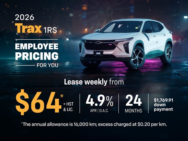 2026 Chevrolet Trax 1RS Lease Offer