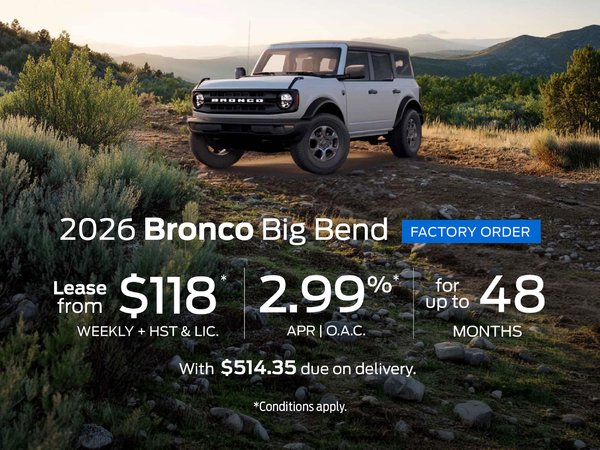 2026 Ford Bronco Big Bend – Factory Order Offer