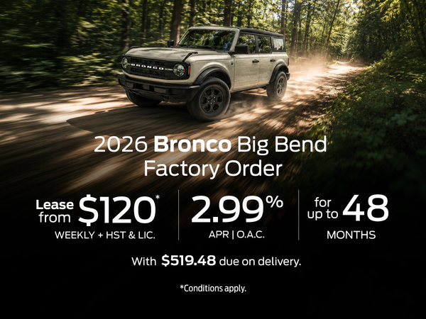 2026 Ford Bronco Big Bend – Factory Order Offer