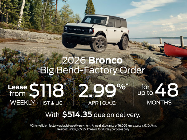 2026 Ford Bronco Big Bend – Factory Order Offer