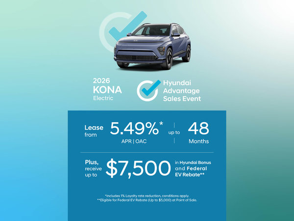 2026 Hyundai Kona Electric Special Offer