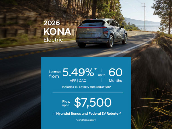 2026 Hyundai Kona Electric Special Offer