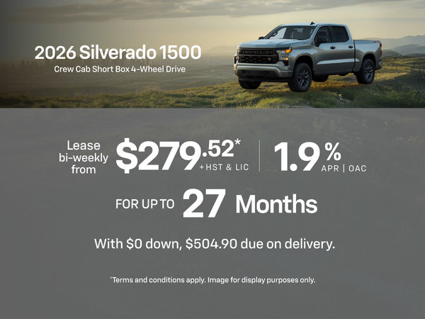 2026 Chevrolet Silverado 1500 Lease Offer