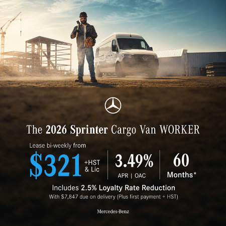 2026 Sprinter Cargo Van WORKER - Lease Offers