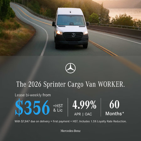 2026 Sprinter Cargo Van WORKER - Lease Offers