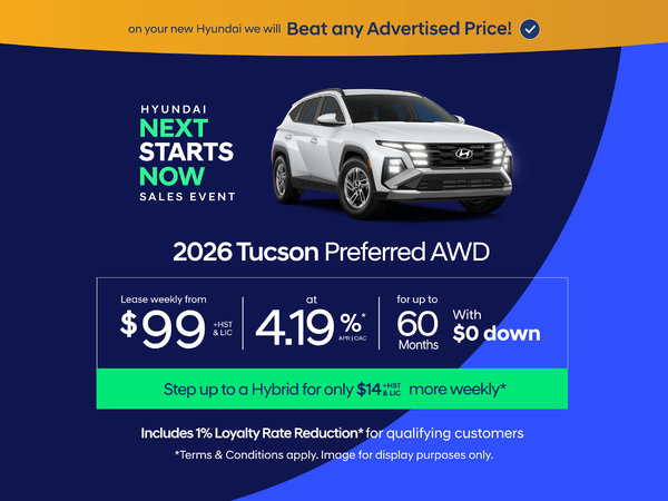 Hyundai Next Starts Now Sales Event