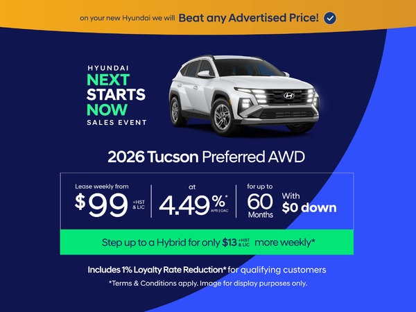 Hyundai Next Starts Now Sales Event
