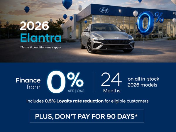 2026 Hyundai Elantra 0% Financing