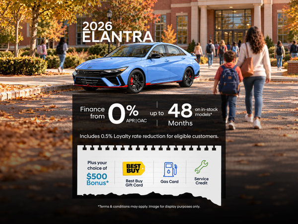 2026 Hyundai Elantra 0% Financing Special Offer