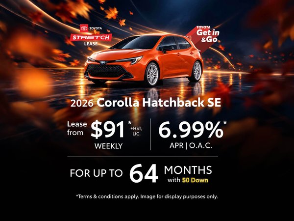 2026 Toyota Corolla Hatchback Lease Offer