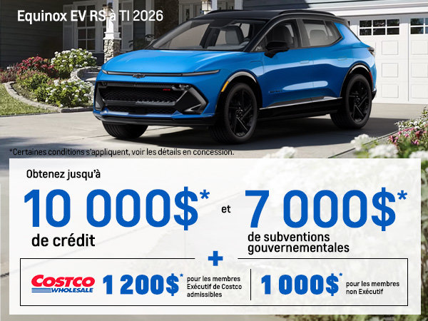 Procurez-vous le Chevrolet Equinox EV RS à TI 2026