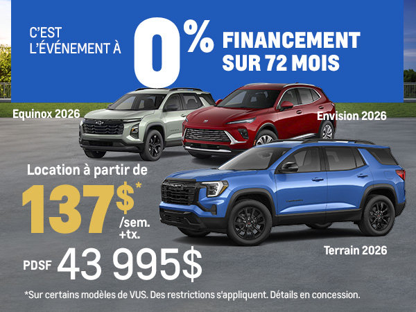 Votre VUS à 0 %, c'est maintenant