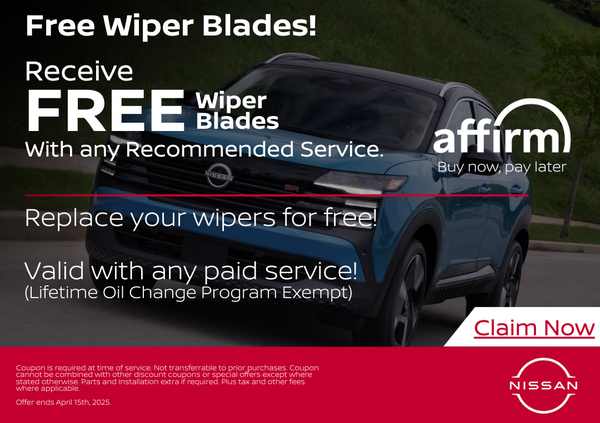 Free Front Wiper Blades!