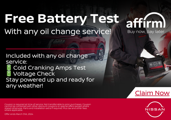 Free Battery Health Test with Oil Change Service