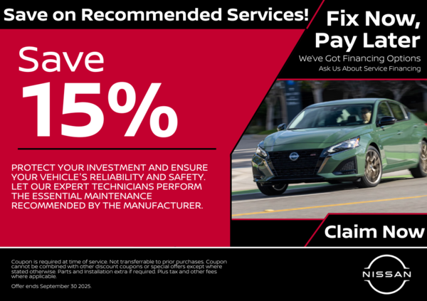 15% OFF FACTORY MAINTENANCE
