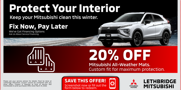 20% OFF Mitsubishi All-Weather Mats