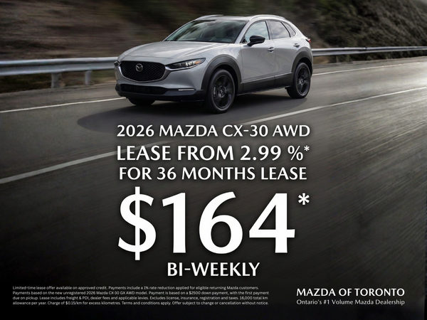 March Madness: 2026 CX-30 for $164 bi-weekly