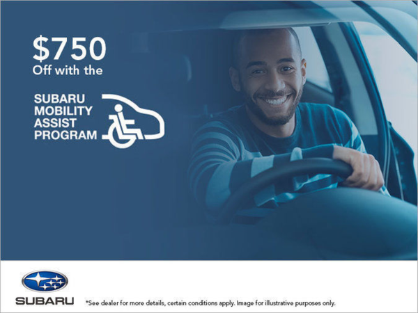 $750 Off With The Subaru Mobility Assistance Program