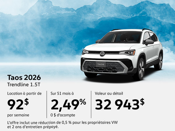 Louez le Volkswagen Taos 2026