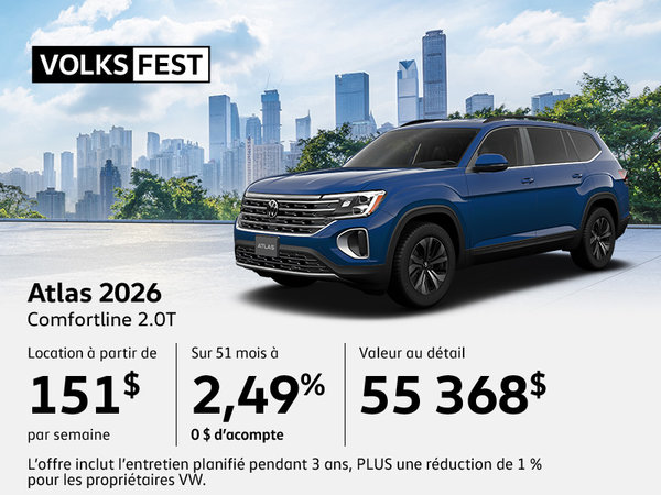Procurez-vous le Volkswagen Atlas 2026